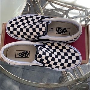 Vans checkered slip on